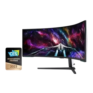 Samsung Odyssey Neo G9 G95NC 57” Dual-UHD Gaming Monitor, 1ms GTG, 240Hz, 32:9 Aspect Ratio, 420 cd/㎡ Brightness (Typical), 7,680 x 2,160 Resolution