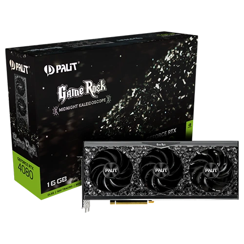 Palit GeForce RTX 4080 GameRock 16GB Graphics Card Close to the box view