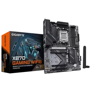 GIGABYTE X870 GAMING WIFI6 AM5 ATX Motherboard, AMD X870 Chipset, Realtek 2.5GbE LAN chip, Wi-Fi 6 RTL8851BE, 2 x PCI Express x16 slots