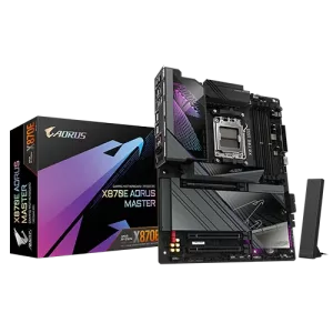 GIGABYTE X870E AORUS MASTER AM5 Motherboard, AMD X870E Chipset, For AMD Ryzen 9000/8000/7000 Series Processors, DDR5, 5x M.2 Slots, PCIe 5.0