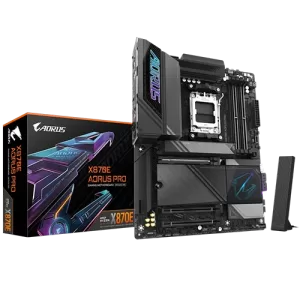 GIGABYTE X870E AORUS PRO ATX Motherboard, LGA 1718, AMD X870E Chipset, 4x M.2, PCIe 5.0, USB4, Wi-Fi 7 & Bluetooth 5.3