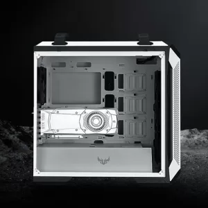 Tuf Gaming GT501 White Edition PC Case Displaying wide space of Graphics Card