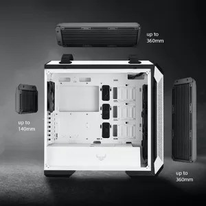 Tuf Gaming GT501 White Edition PC Case Radiators