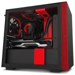 H210i Mini-ITX PC Gaming Case Black Red Color