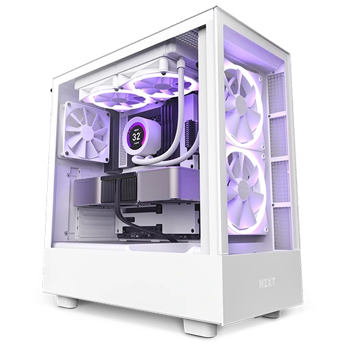 H5 Elite ATX Mid Tower Gaming PC Case White