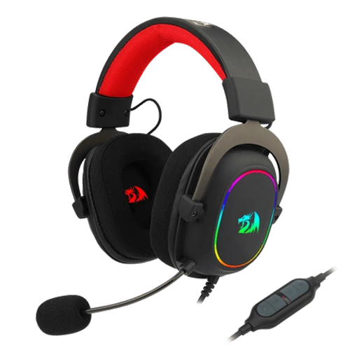 Redragon H510 Zeus-x RGB Wired Gaming Headset, 7.1 Surround Sound, 53mm Drivers - Detachable Microphone, Compatible with PC/PS4/NS
