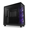 NZXT H6 Flow RGB Compact Dual-Chamber Airflow Mid-Tower ATX Black PC Case | CC-H61FB-R1