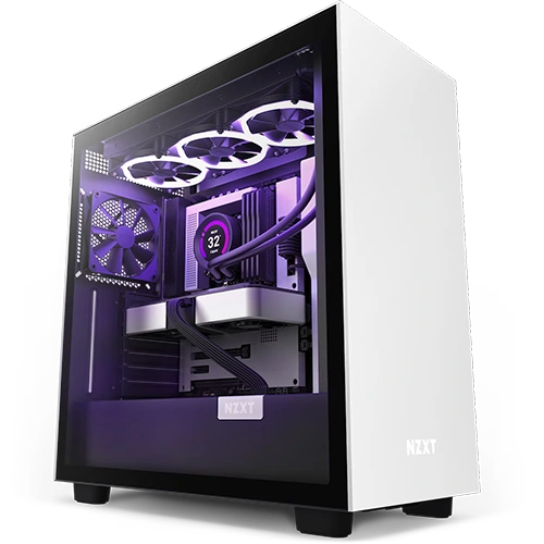 NZXT H7 Gaming PC Case White/Black Color