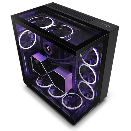 NZXT H9 Elite ATX Mid-Tower Case with Dual Chamber Black