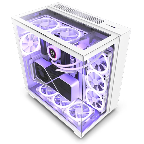 NZXT H9 Elite ATX Mid-Tower Case with Dual Chamber White