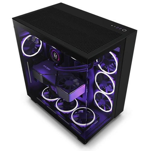 NZXT H9 Flow Dual-Chamber PC Case Black