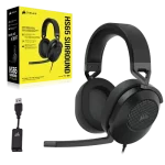 Corsair HS65 SURROUND Gaming Headset — Carbon with box and USB Connector
