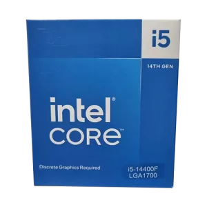 Intel Core i5 14400F Desktop Processor, 20M Cache, up to 4.70GHz, 10 Cores, 16 Threads, 192 GB Max Memory Size