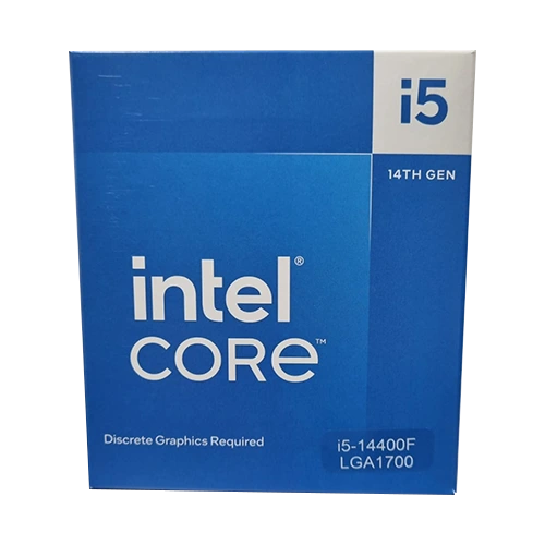 Intel Core i5 14400F Desktop Processor, 20M Cache, up to 4.70GHz, 10 Cores, 16 Threads, 192 GB Max Memory Size