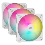Corsair iCUE AR120 Digital RGB 120mm PWM Fan, Triple Pack — White