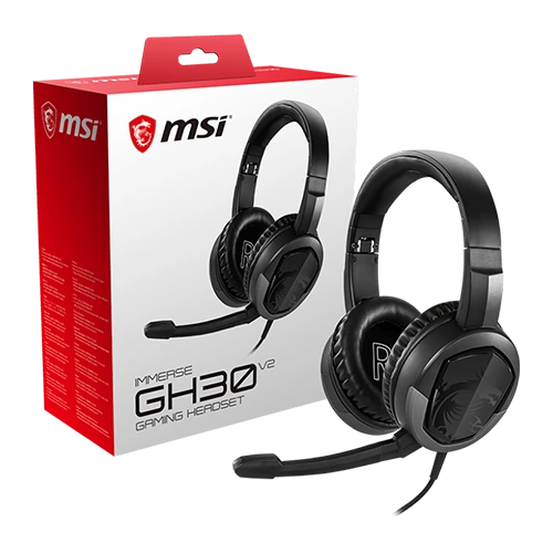 MSI IMMERSE GH30 V2 Gaming Headset Close to the box