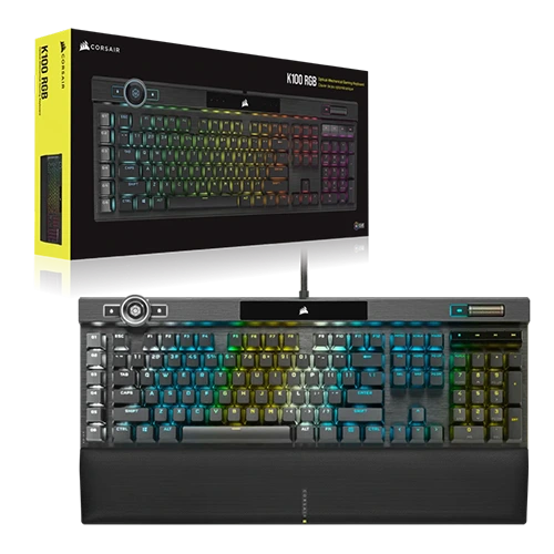 Corsair K100 RGB Optical Mechanical Gaming Keyboard Close to the box