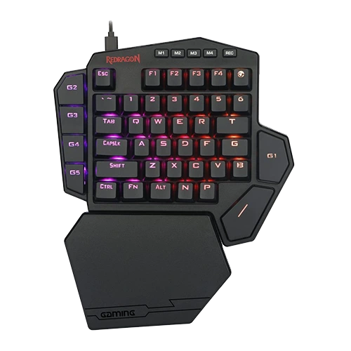 Redragon Diti Elite K585RGB-KS Mechanical Gaming Keyboard, 7 programmable macro keys, 5 RGB illuminated modes with 16.8 million colors