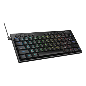 Redragon K632 PRO Noctis 60% Wireless RGB Mechanical Keyboard, Tri-Mode Ultra-Thin Low Profile, No-Lag Connection, 60% compact layout with 14.8 oz lightweight combo