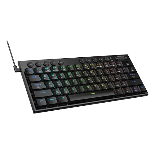 Redragon K632 PRO Noctis 60% Wireless RGB Mechanical Keyboard, Tri-Mode Ultra-Thin Low Profile, No-Lag Connection, 60% compact layout with 14.8 oz lightweight combo