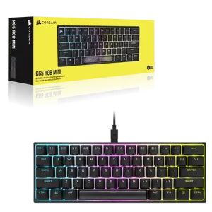 Corsair K65 RGB MINI 60% Mechanical Gaming Keyboard Black Close to the box