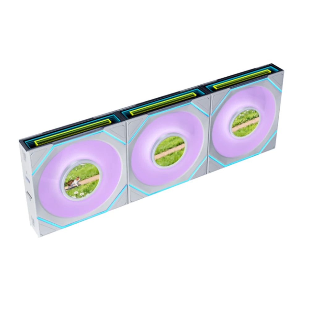 lian-li-uni-fan-sl-inf-lcd-flex-3-pack-reverse-white 2 Lian Li UNI FAN SL-INF LCD FLEX 120mm White