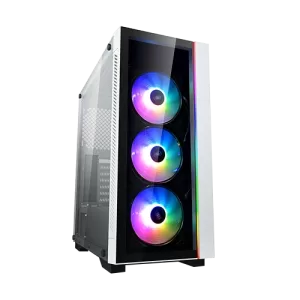 Deepcool MATREXX 55 V3 ADD-RGB WH 3F Mid-Tower ATX PC Case White Front View