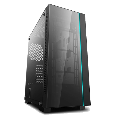 Deepcool MATREXX 55 V3 ADD-RGB WH 3F Mid-Tower ATX PC Case Black side view