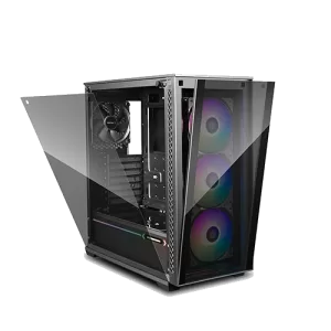 Deepcool MATREXX-70 ADD-RGB 3F PC Case open side and front glass pannel