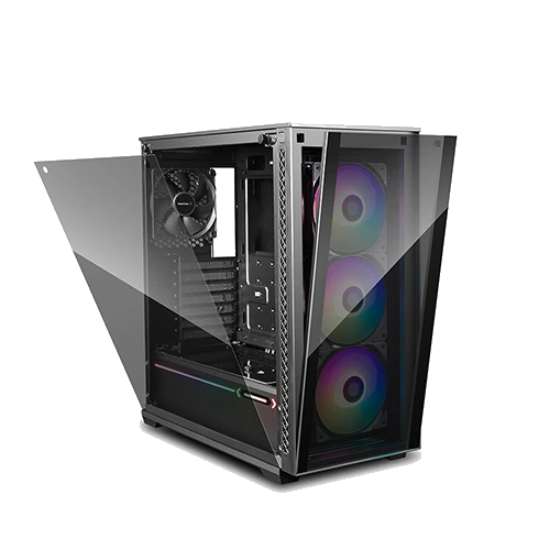Deepcool MATREXX-70 ADD-RGB 3F PC Case open side and front glass pannel