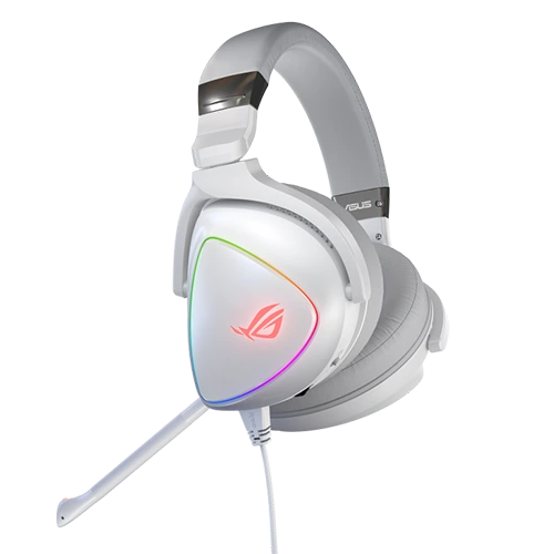 ROG Delta White Edition Headset with rgb lighting