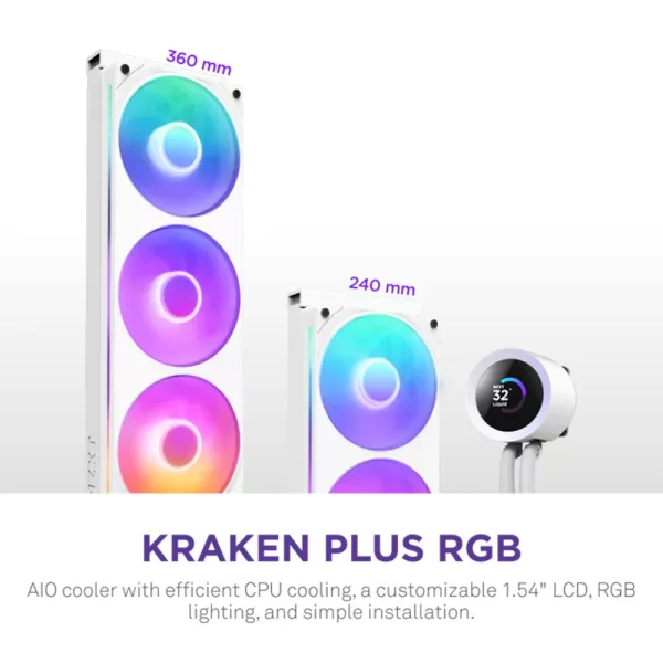 next-kraken-plus-240-rgb-liquid-cooler-white 1