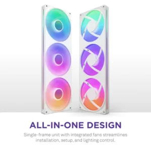 nzxt-f420-rgb-core-420mm-single-frame-cooler-fan-unit-white 2