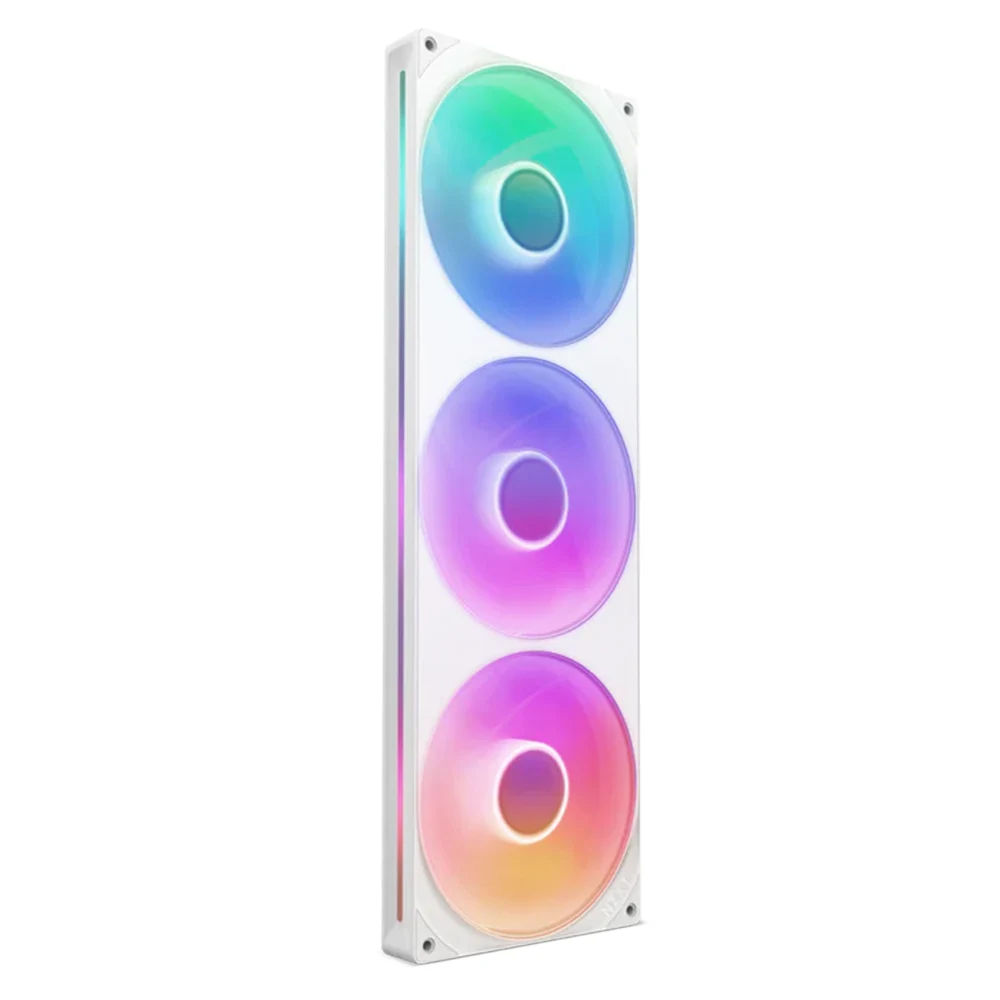 nzxt-f420-rgb-core-420mm-single-frame-cooler-fan-unit-white NZXT F420 RGB Core 420mm Single-Frame Cooler Fan Unit White