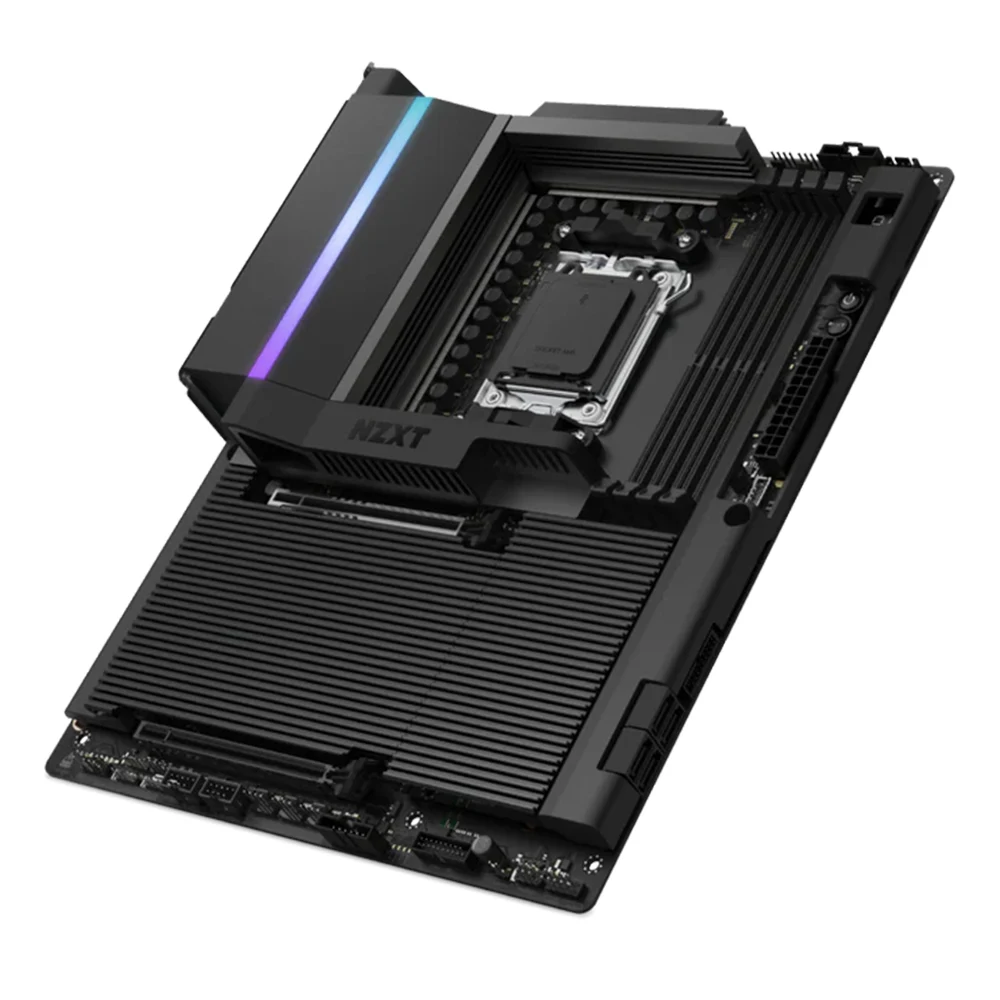 nzxt-n9-x870e-amd-rgb-atx-gaming-wi-fi-7-motherboard-black NZXT N9 X870E Black AMD RGB ATX Gaming Wi-Fi 7 Motherboard