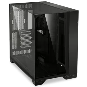 Lian Li O11 Vision Dual-Chamber ATX PC Case Black, 6+1 Expansion Slot, 3 Sides of Glass, 3 Spaces for Radiators, 5 Drive Capacity