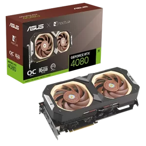 ASUS GeForce RTX 4080 Noctua OC Edition 16GB Graphics Card For PC Close to the Box