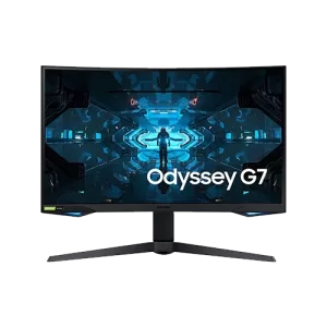 Samsung Odyssey G7 27 inch G75 1000R Curved Gaming Monitor front view