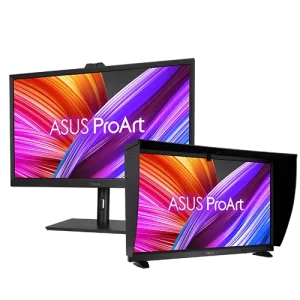 Front and side Display with ergonomic stand for ASUS ProArt Display OLED PA32DC Professional Monitor