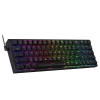 Redragon Pollux K628-RGB Pro Wired Mechanical Keyboard, Red Switches, 100% Hot-Swap Socket, Wired 78 Keys Layout, Vibrant Groovy RGB