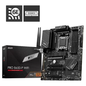 MSI PRO B650-P WIFI Motherboard close to the box