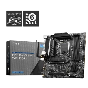 MSI PRO B660M-A WIFI DDR4 Motherboard Close to the Box