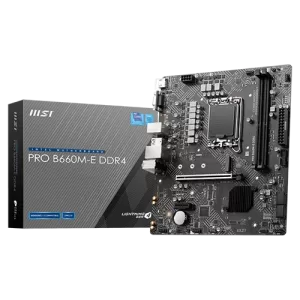 MSI PRO B660M-E DDR4 Motherboard and Box View