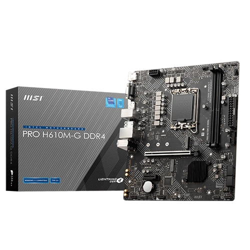 MSI PRO H610M-G DDR4 Motherboard Close to the Box View
