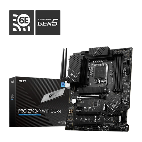 MSI PRO Z790-P WIFI DDR4 Motherboard close to the box view