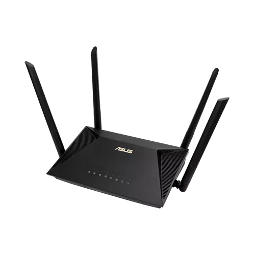Asus RT-AX53U AX1800 Dual Band WiFi 6 Router wit left and right side antenas