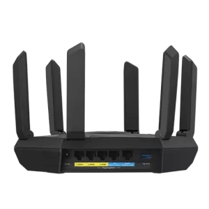 RT-AXE7800 Wireless Router Side with wifi cable pins and power connector pin