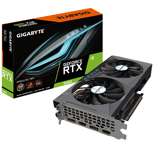 Gigabyte GeForce RTX 3060 Eagle OC 12GB GDDR6 Graphics Card With Box View