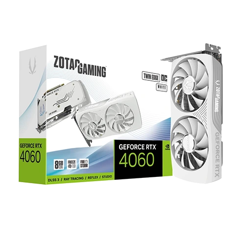 ZOTAC GeForce RTX 4060 Twin Edge OC White Edition 8GB Graphics Card