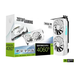 ZOTAC GeForce RTX 4060 Ti Twin Edge OC White Edition 8GB GDDR6 Graphics Card